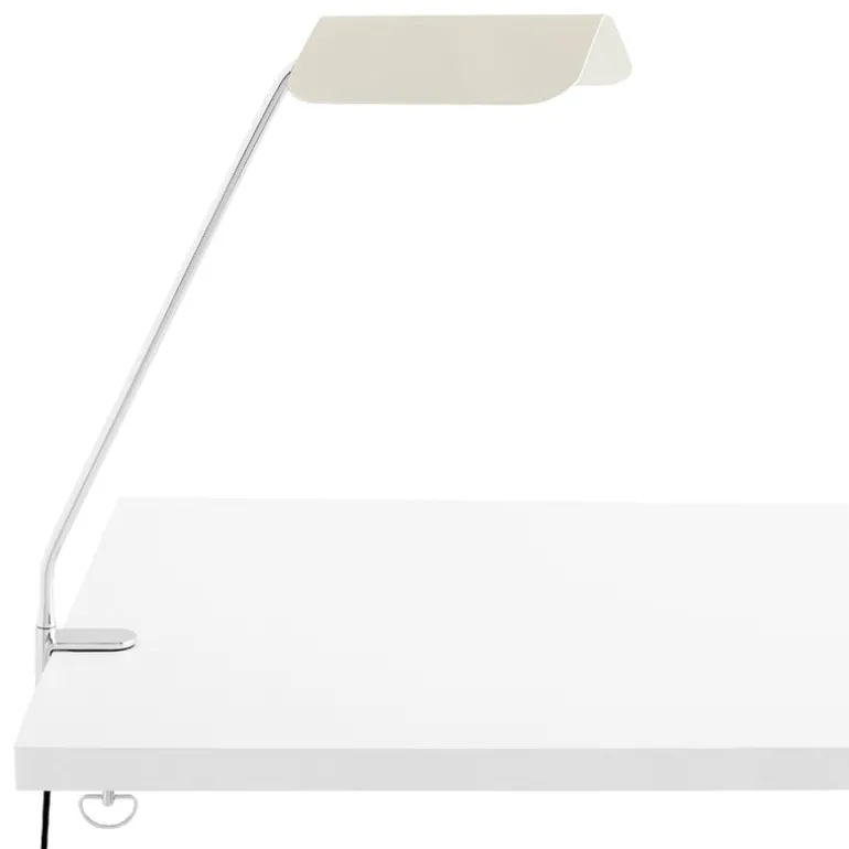 HAY Apex desk clip lamp, oyster white
