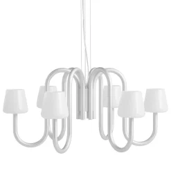 HAY Apollo chandelier 745, white opal glass