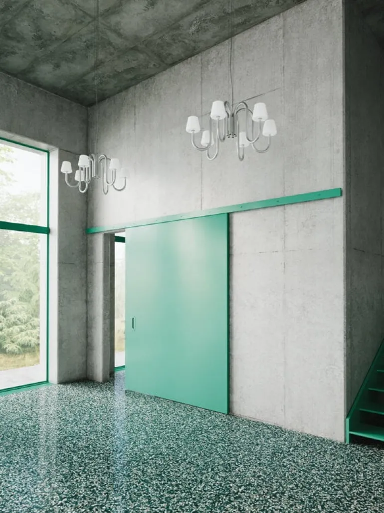 HAY Apollo chandelier 745, white opal glass