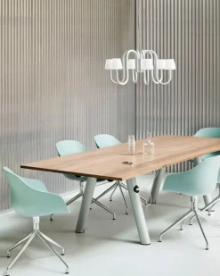 HAY Apollo chandelier 745, white opal glass