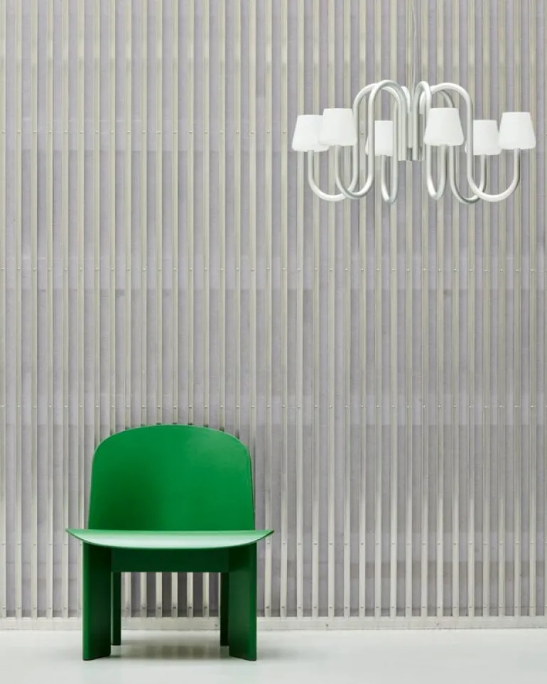 HAY Apollo chandelier 745, white opal glass