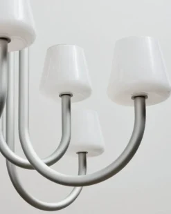 HAY Apollo chandelier 745, white opal glass