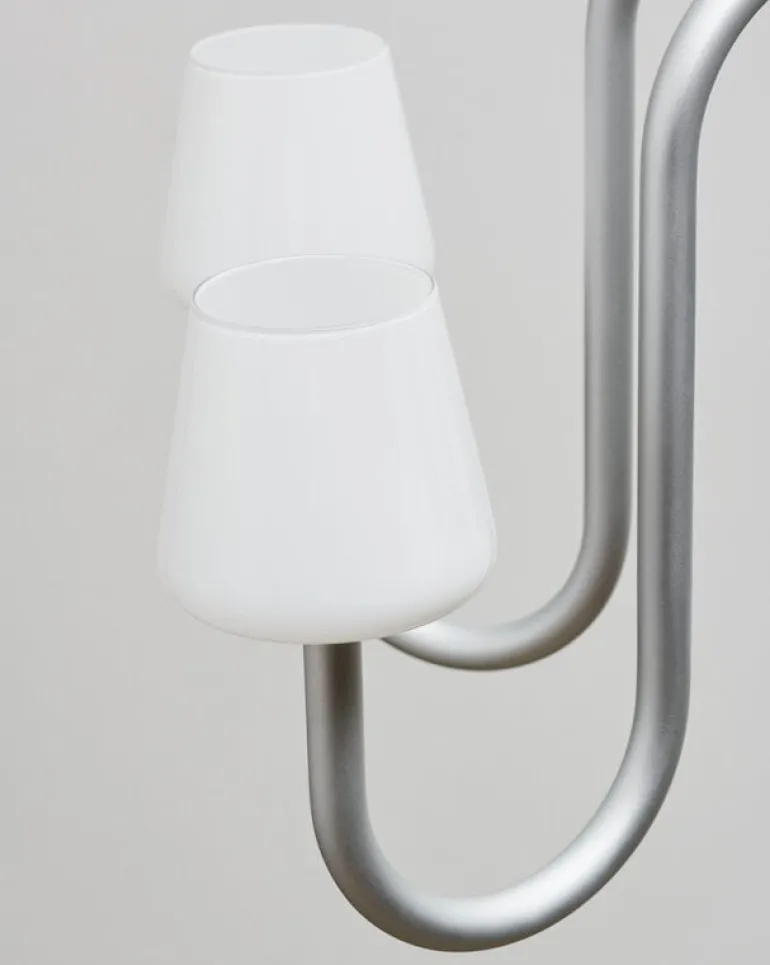 HAY Apollo chandelier 745, white opal glass