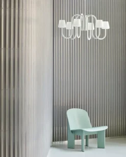 HAY Apollo chandelier 745, white opal glass