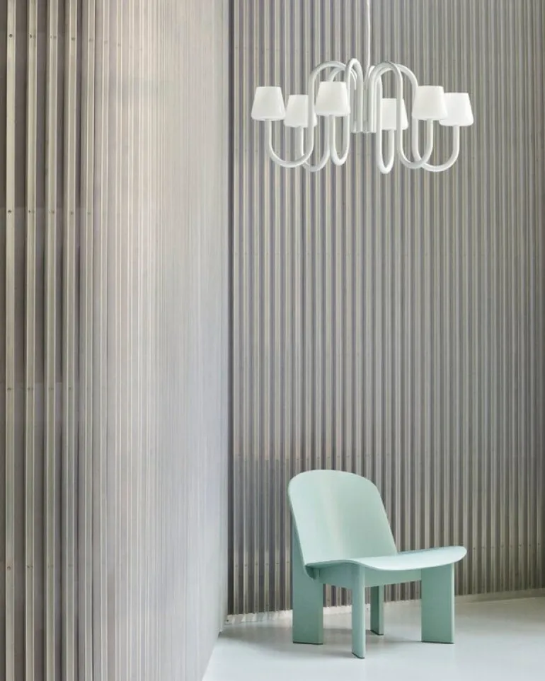 HAY Apollo chandelier 745, white opal glass