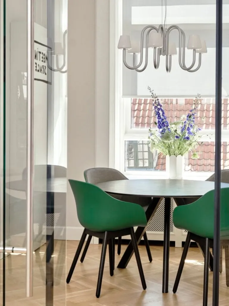 HAY Apollo chandelier 745, white opal glass