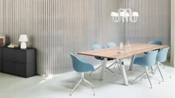 HAY Apollo chandelier 745, white opal glass