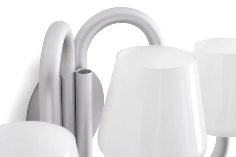 HAY Apollo wall sconce, white opal glass