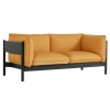 HAY Arbour Eco 2-seater sofa, Vidar 472 - black beech