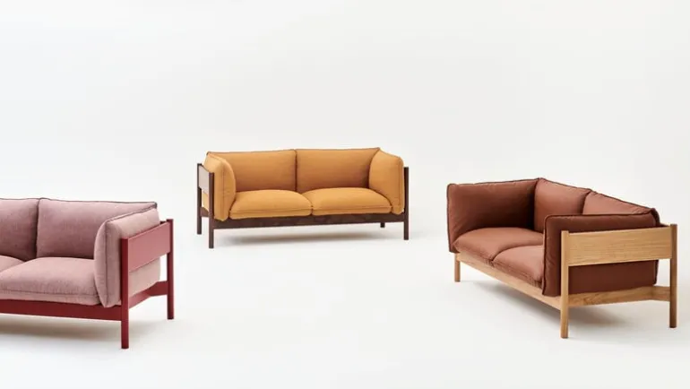 HAY Arbour Eco 2-seater sofa, Steelcut Trio 796 - oak