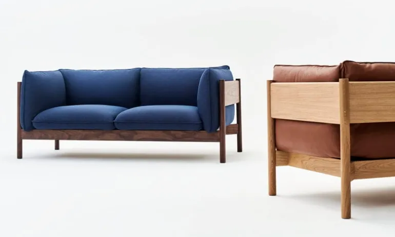 HAY Arbour Eco 2-seater sofa, Steelcut Trio 796 - oak