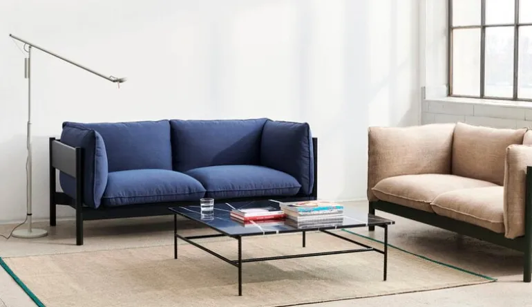 HAY Arbour Eco 2-seater sofa, Steelcut Trio 796 - oak