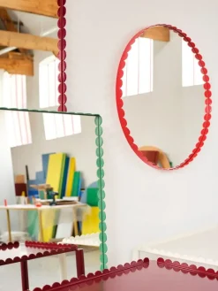 HAY Arcs Mirror rectangle, large, burgundy