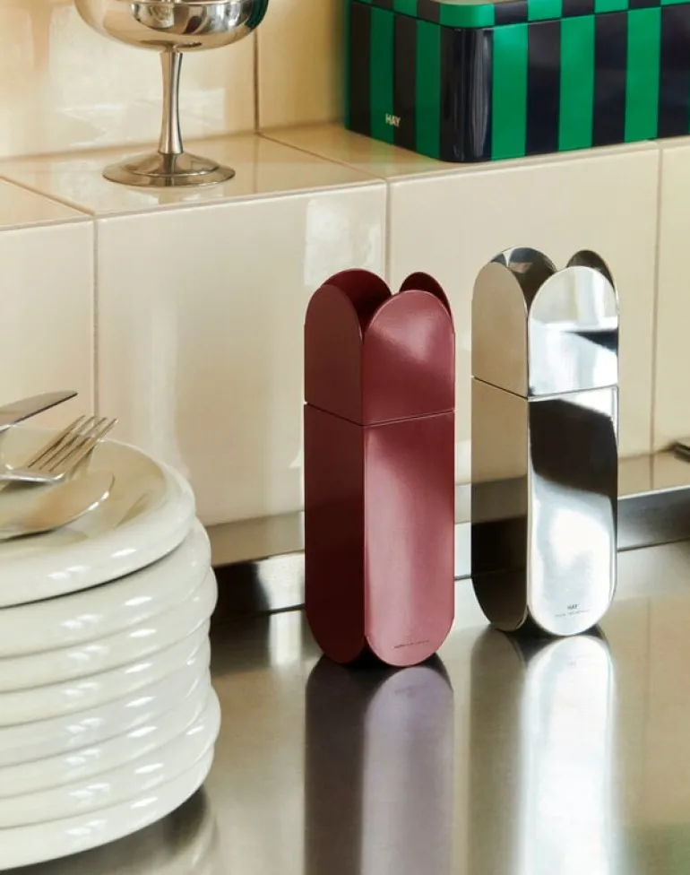 HAY Arcs Salt & Pepper grinder, burgundy