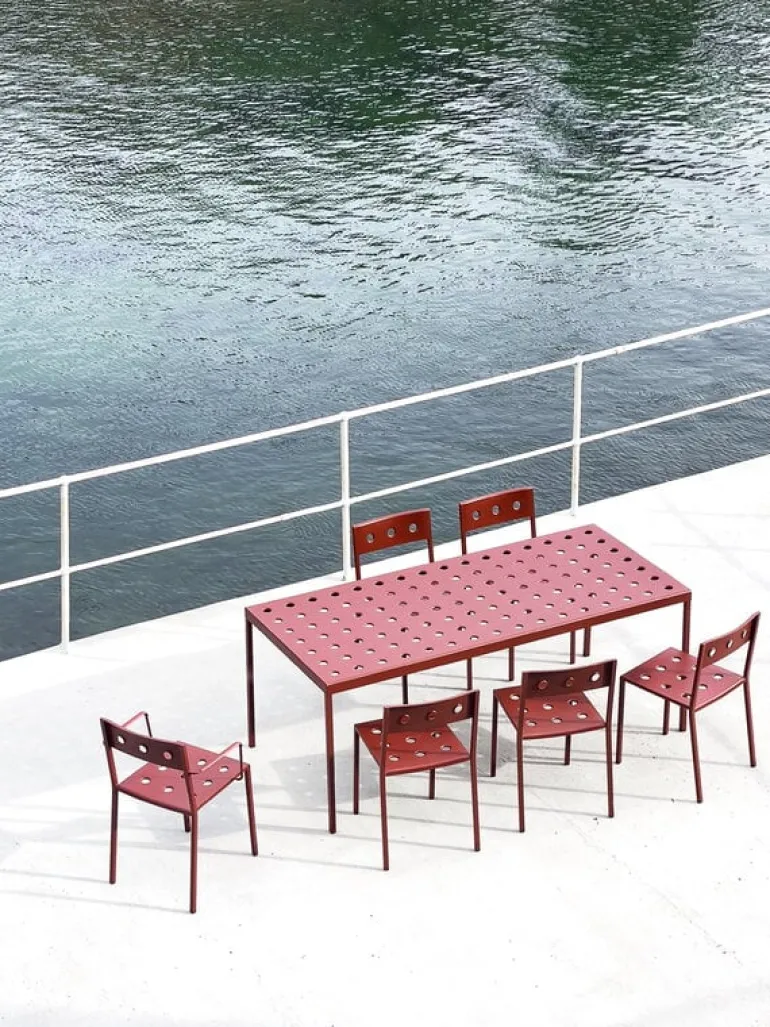 HAY Balcony armchair, iron red