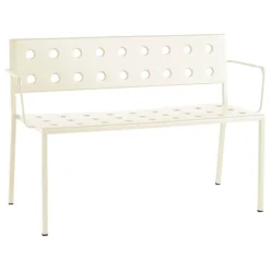 HAY Balcony Dining bench w. armrest 114 x 52 cm, chalk beige