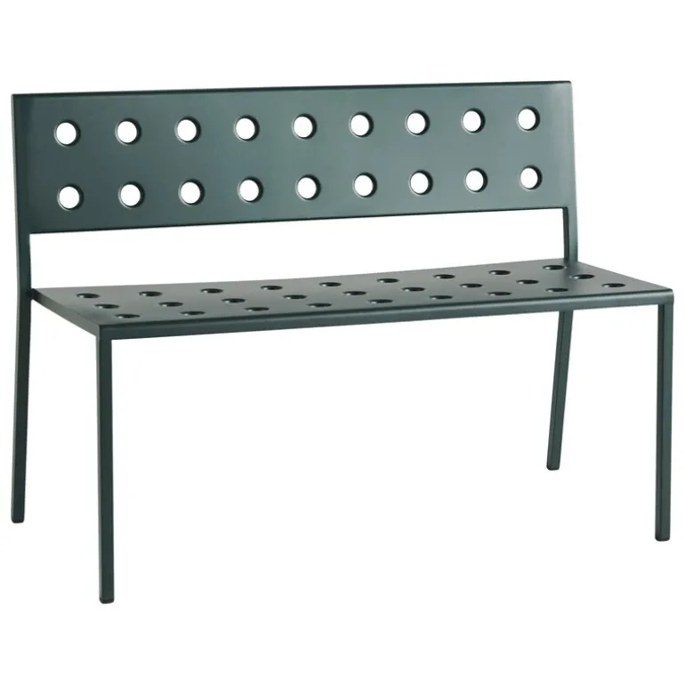 HAY Balcony Dining bench, 114 x 52 cm, dark forest