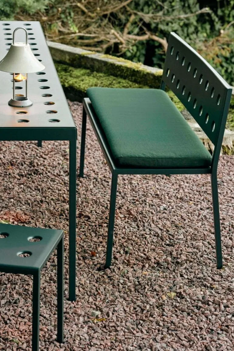 HAY Balcony Dining bench, 114 x 52 cm, dark forest