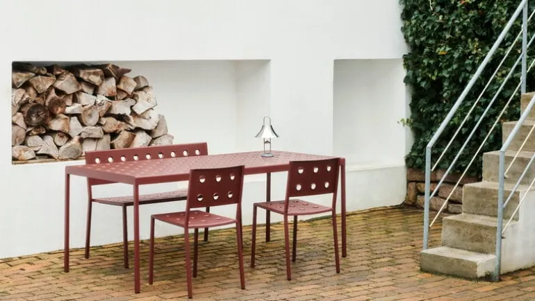 HAY Balcony dining chair, iron red