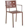 HAY Balcony dining chair with armrest, iron red