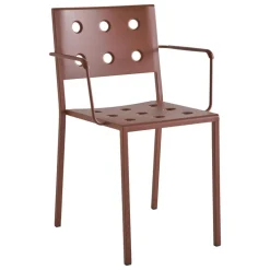 HAY Balcony dining chair with armrest, iron red