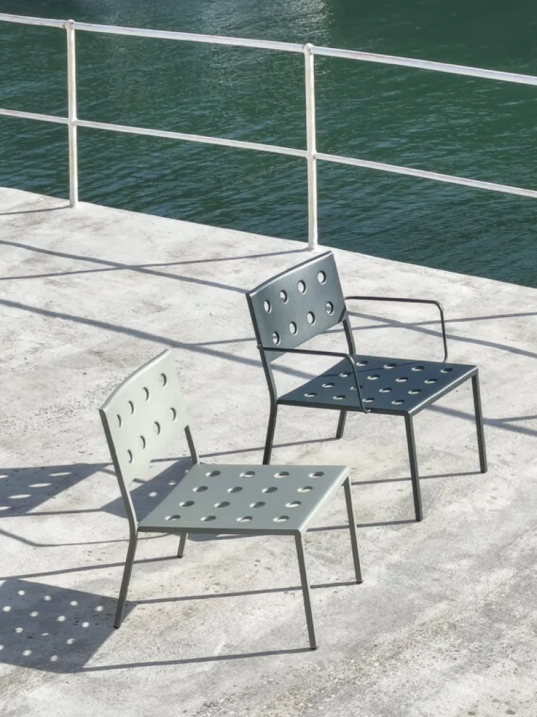 HAY Balcony lounge armchair, dark forest