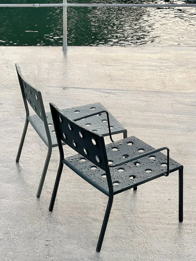 HAY Balcony lounge armchair, anthracite