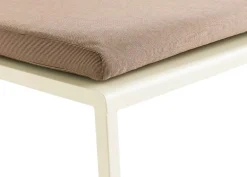HAY Balcony Lounge bench w. armrest, 121,5 x 69 cm, chalk beige
