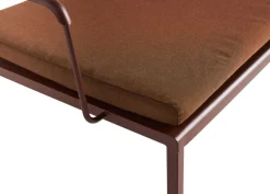 HAY Balcony Lounge bench w. armrest, 121,5 x 69 cm, iron red