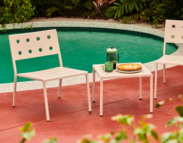 HAY Balcony low table, 50 x 51,5 cm, chalk beige