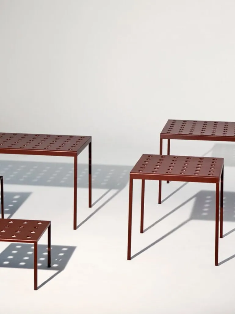 HAY Balcony table, 75 x 76 cm, iron red