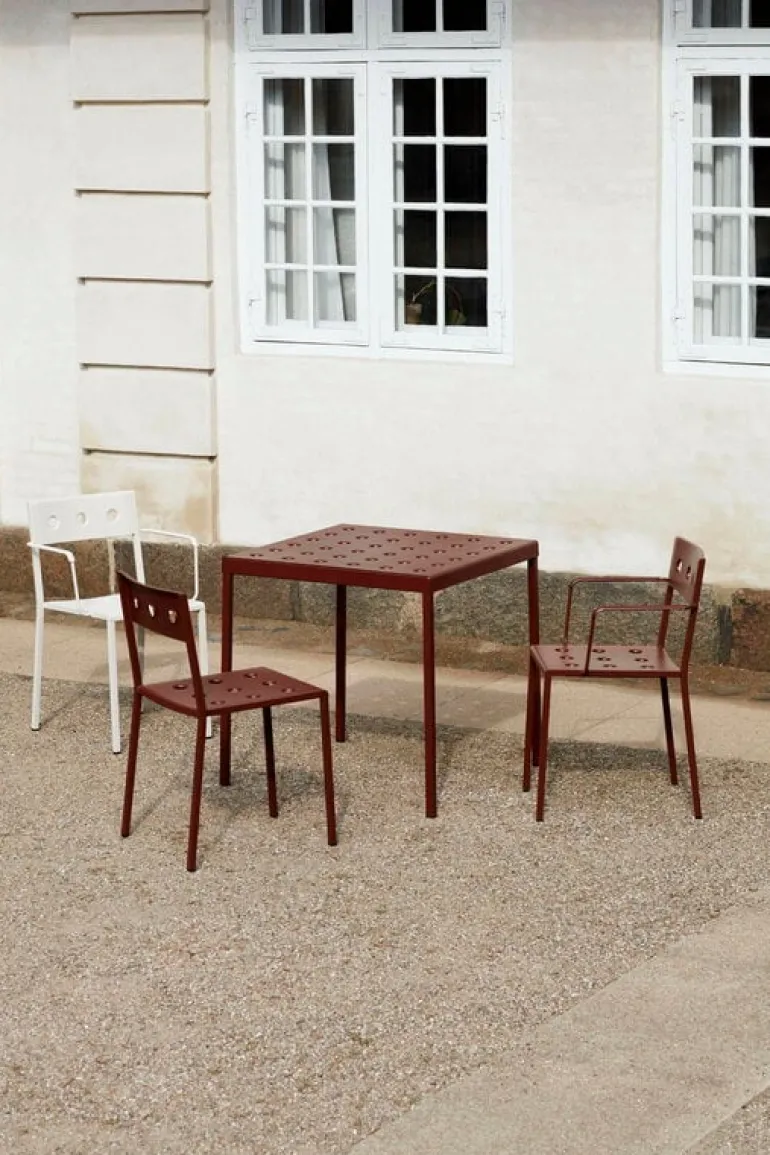 HAY Balcony table, 75 x 76 cm, iron red