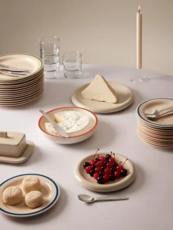 HAY Barro plate, set of 2, 18 cm, off-white