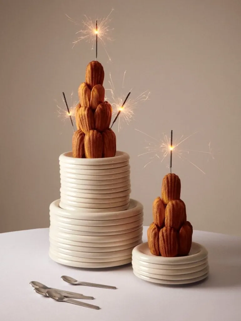 HAY Barro plate, set of 2, 18 cm, off-white