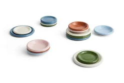 HAY Barro plate, set of 2, 18 cm, dark blue