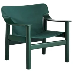 HAY Bernard lounge chair, green beech - green canvas