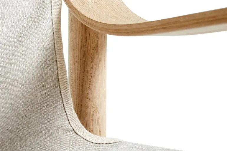 HAY Bernard lounge chair, oak - canvas