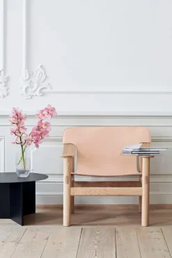 HAY Bernard lounge chair, oak - natural leather