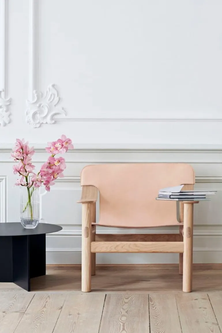 HAY Bernard lounge chair, oak - natural leather