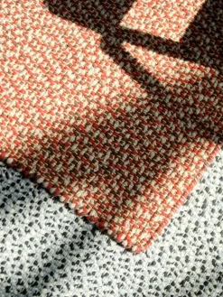 HAY Braided rug, red