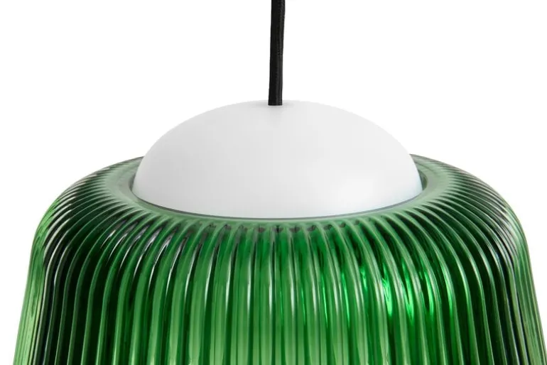 HAY Brim pendant, 24,5 cm, bottle green glass