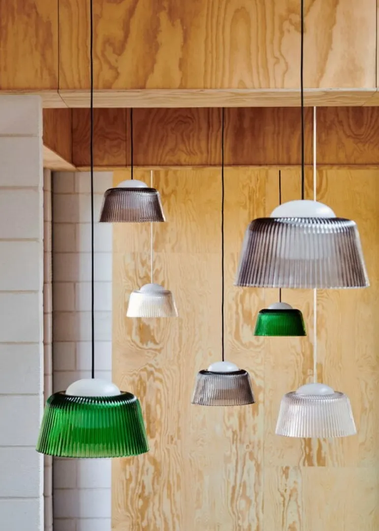 HAY Brim pendant, 24,5 cm, bottle green glass