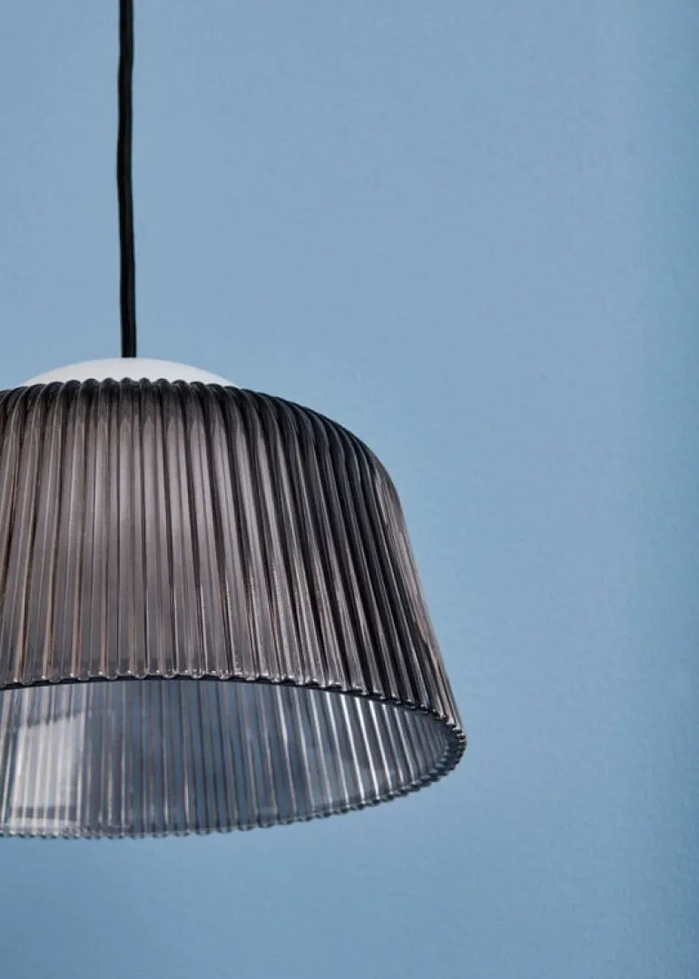 HAY Brim pendant, 24,5 cm, smoked grey glass