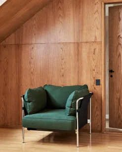 HAY Can lounge chair, Steelcut 975 - black canvas - black frame