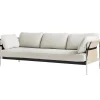 HAY Can sofa, 3-seater, Linara 311 - natural canvas - chrome frame