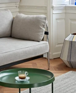 HAY Can sofa, 3-seater, Linara 311 - natural canvas - chrome frame