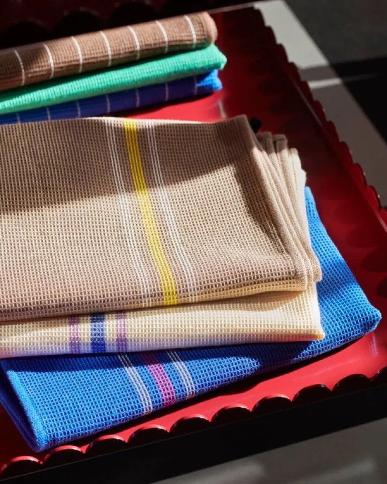 HAY Canteen tea towel, 52 x 80 cm, blue and fuchsia