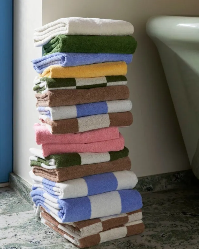 HAY Check hand towel, 50 x 90 cm, sky blue