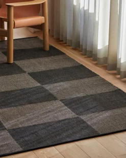 HAY Check rug, black