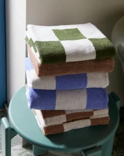 HAY Check wash cloth, 30 x 30 cm, sky blue